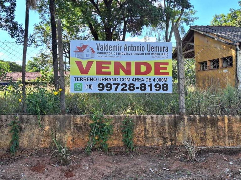 Vende-se terreno urbano no Bairro União em Lucélia-SP